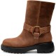 обувки,дамски,боти,мъжки,боти,woden,posey,biker,l,boots,brown,(cacao)