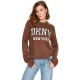 блуза,мъжки,пуловери,дамски,пуловери,dkny,dw7000707,sweater,brown,(chestnut,ivory,black,brown)