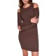 рокля,дамски,поли,и,рокли,dkny,dw9500835,long,sleeve,short,dress,brown,(espresso,gunmetal,brown)