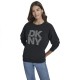блуза,дамски,блузи,dkny,stacked,new,york,sweatshirt,black,(black,silver,black)