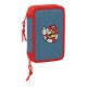 ученически,принадлежности,safta,double,small,super,mario,pencil,case,29,units,red,(multicolor)