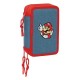 ученически,принадлежности,safta,triple,super,mario,pencil,case,37,units,blue,(multicolor)