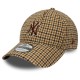 шапка,всички,шапки,new,era,check,9twenty,a,frame,new,york,yankees,cap,brown,(light,beige)