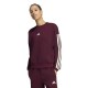 поларена,блуза,дамски,блузи,adidas,essentials,3,stripes,fleece,sweatshirt,purple,(maroon,ivory)