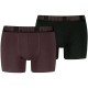 боксерки,мъжко,бельо,puma,everyday,basic,boxers,2,units,brown,black,(chocolate,fondue,black)