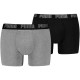 боксерки,мъжко,бельо,puma,everyday,basic,boxers,2,units,black,grey,(grey,melange,black)