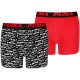 боксерки,детско,бельо,puma,scattered,logo,print,boxers,2,units,red,black,(black,red,combo)