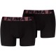 боксерки,мъжко,бельо,puma,striped,elastic,boxers,2,units,black,(black,chocolate,fondue)