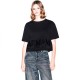 фланелка,с,къс,ръкав,дамски,топове,armani,exchange,xw002779,af10356,short,sleeve,top,black,(black)