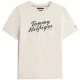 тениска,мъжки,тениски,дамски,тениски,tommy,hilfiger,summer,text,short,sleeve,t,shirt,beige,(muslin)
