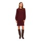 рокля,дамски,поли,и,рокли,vila,nikolina,long,sleeve,short,dress,red,(port,royale,detail,melange)