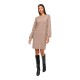рокля,дамски,поли,и,рокли,vila,ril,long,sleeve,short,dress,beige,(falcon,detail,melange)