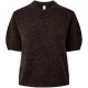 блуза,мъжки,пуловери,дамски,пуловери,yas,johi,short,sleeve,sweater,brown,(coffee,bean)