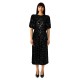 рокля,дамски,поли,и,рокли,yas,sofie,short,sleeve,midi,dress,black,(black)
