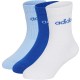 чорапи,мъжки,чорапи,дамски,чорапи,adidas,linear,crew,socks,3,pairs,blue,(white,team,royal,blue,glow,blue)