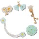 обувни,аксесоари,jibbitz,blue,dainty,floral,charm,5,units,golden
