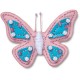 обувни,аксесоари,jibbitz,faux,leather,pink,butterfly,charm,pink