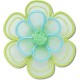 обувни,аксесоари,jibbitz,green,mesh,flower,charm,green