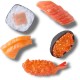 обувни,аксесоари,jibbitz,realistic,sushi,dinner,charm,5,units,orange