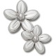 обувни,аксесоари,jibbitz,silver,double,flower,cluster,charm,silver
