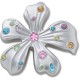обувни,аксесоари,jibbitz,silver,meta,gem,flower,charm,silver