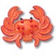 обувни,аксесоари,jibbitz,sparkle,crab,charm,orange