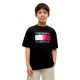 тениска,мъжки,тениски,дамски,тениски,tommy,hilfiger,heritage,printed,flag,short,sleeve,t,shirt,black,(black)
