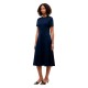 рокля,дамски,поли,и,рокли,tommy,hilfiger,interlock,f&f,short,sleeve,midi,dress,blue,(dark,night,navy)