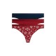 дамско,бельо,дамски,бикини,и,танкини,tommy,hilfiger,uw0uw05530,thong,3,units,multicolor,(dark,blue,fairisle,rouge)