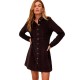 рокля,дамски,поли,и,рокли,vero,moda,daisy,long,sleeve,short,dress,brown,(chocolate,torte)