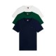 тениска,мъжки,тениски,дамски,тениски,tommy,jeans,dm0dm21579,short,sleeve,t,shirt,3,units,multicolor,(ecru,dark,blue,velvet,green)
