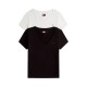 тениска,мъжки,тениски,дамски,тениски,tommy,jeans,dw0dw21367,short,sleeve,v,neck,t,shirt,2,units,white,black,(ecru,black)