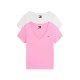 тениска,мъжки,тениски,дамски,тениски,tommy,jeans,dw0dw21367,short,sleeve,v,neck,t,shirt,2,units,white,pink,(ecru,pink,daisy)