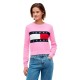 блуза,дамски,блузи,tommy,jeans,dw0dw22930,sweatshirt,pink,(pink,daisy)