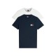 тениска,мъжки,тениски,дамски,тениски,tommy,jeans,essential,flag,slim,fit,short,sleeve,t,shirt,2,units,white,blue,(dark,night,navy,ecru)