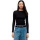 тениска,мъжки,тениски,дамски,тениски,tommy,jeans,essential,rib,long,sleeve,t,shirt,black,(black)