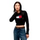блуза,мъжки,пуловери,дамски,пуловери,tommy,jeans,sparkle,flag,sweater,black,(black)