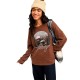 блуза,дамски,блузи,roxy,eastside,midweight,sweatshirt,brown,(chestnut)