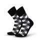 чорапи,мъжки,чорапи,дамски,чорапи,lenz,think,about,crew,socks,2,pairs,white,black,(black,rhombus)