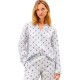 тениска,дамски,пижами,tommy,hilfiger,uw0uw06248,long,sleeve,pyjama,t,shirt,white,(ithaca,crest,aop)