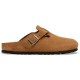 сандали,мъжки,сандали,дамски,сандали,и,чехли,birkenstock,boston,suede,leather,narrow,sandals,brown,(dark,tea)