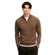 блуза,мъжки,пуловери,дамски,пуловери,superdry,essential,lightweight,wool,blend,half,zip,sweater,brown,(biscuit,brown,marl)
