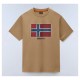 тениска,мъжки,тениски,дамски,тениски,napapijri,flag,tiki,short,sleeve,t,shirt,brown,(petrifiedoak)