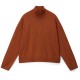 блуза,мъжки,пуловери,дамски,пуловери,napapijri,miss,high,neck,sweater,brown,(rubber)