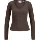 тениска,мъжки,тениски,дамски,тениски,jack,&,jones,freya,straight,fit,jjxx,long,sleeve,v,neck,t,shirt,brown,(bracken)