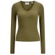 тениска,мъжки,тениски,дамски,тениски,jack,&,jones,freya,straight,fit,jjxx,long,sleeve,v,neck,t,shirt,green,(burnt,olive)