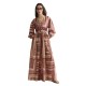 рокля,дамски,поли,и,рокли,scotch,&,soda,ufu01577t,long,sleeve,long,dress,brown,(tiles,foulard,rosedust)