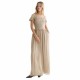 рокля,дамски,поли,и,рокли,scotch,&,soda,ufu01651t,short,sleeve,long,dress,beige,(aluminum)