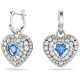 бижутерия,swarovski,idyllia,earrings,silver,(silver,blue)