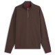 блуза,мъжки,пуловери,hugo,durty244,10249110,red,half,zip,sweatshirt,brown,(brown,overflow)